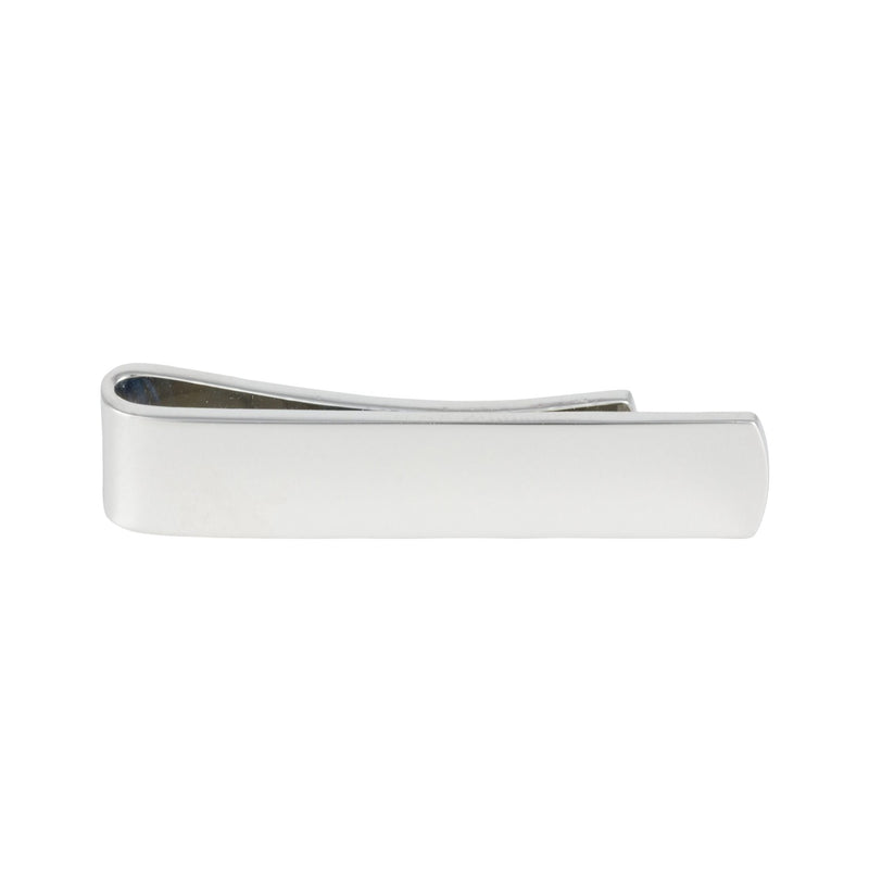 ‘Skinny’ Plain Rhodium Plate Tie Slide