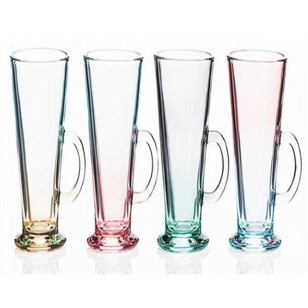 Two Tone Lustre Latte Glass Set Of 4