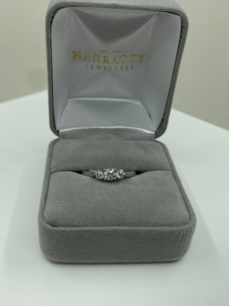 3 Stone All Diamond Trilogy Ring