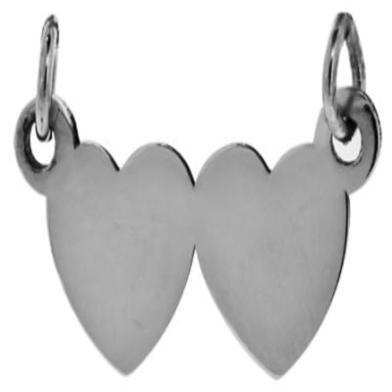 Silver Small Double Heart Pendant