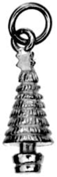 Christmas Tree Charm - Sterling Silver