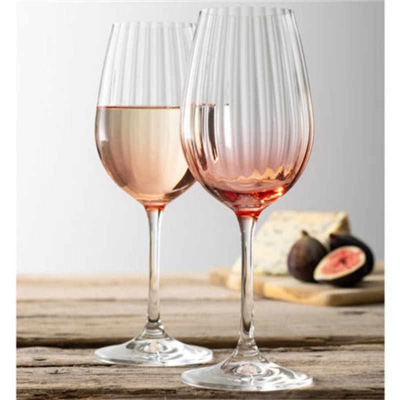 Galway Crystal Erne Wine Set of 2 - Blush