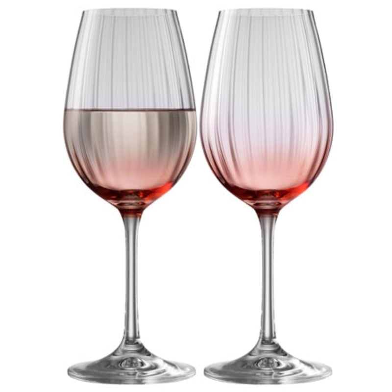 Galway Crystal Erne Wine Set of 2 - Blush