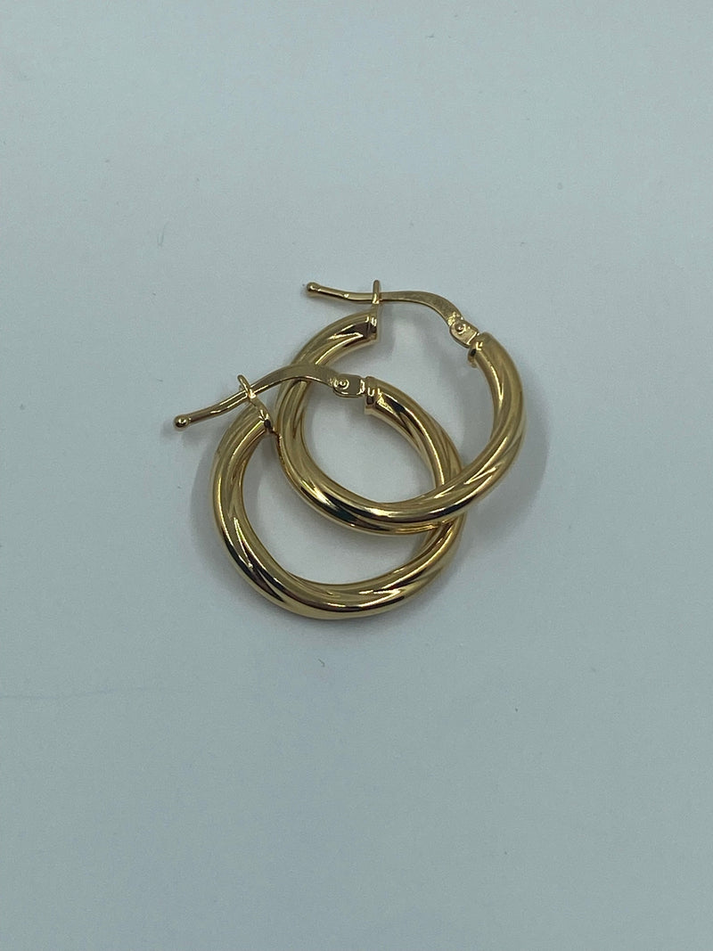 Twist Hoop Earrings - Gold Filled