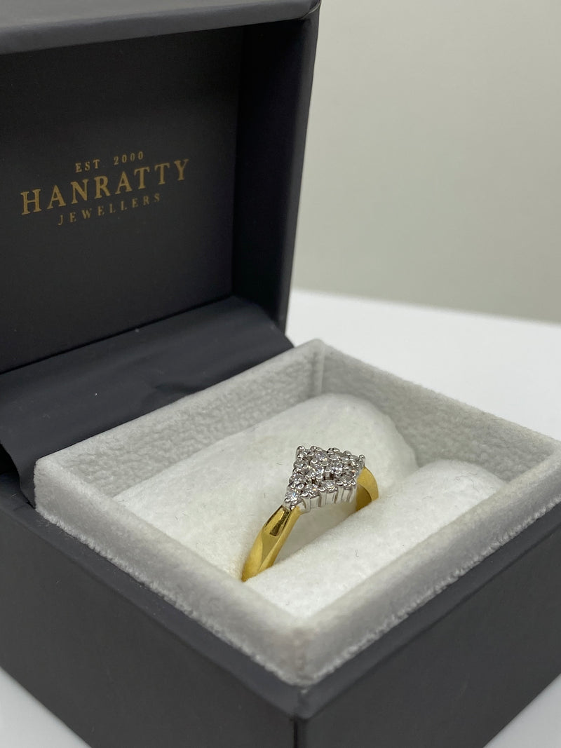 Small Diamond Stones Ring - 18ct Yellow Gold