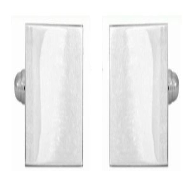 Plain Square Sterling Silver Cufflinks