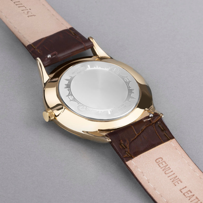 Accurist Brown Leather Strap Watch