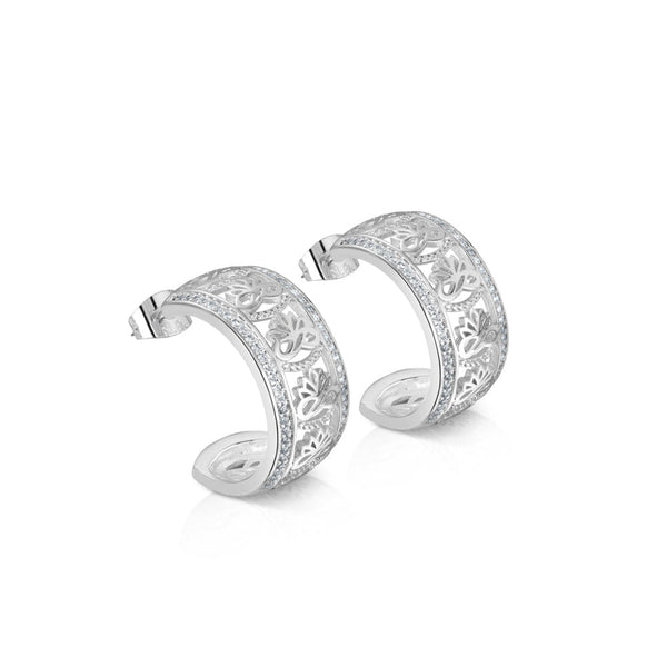 Ti Amo Hoop Earrings - Sterling Silver