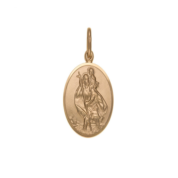 St Christopher Medal 12mm - 9ct Gold