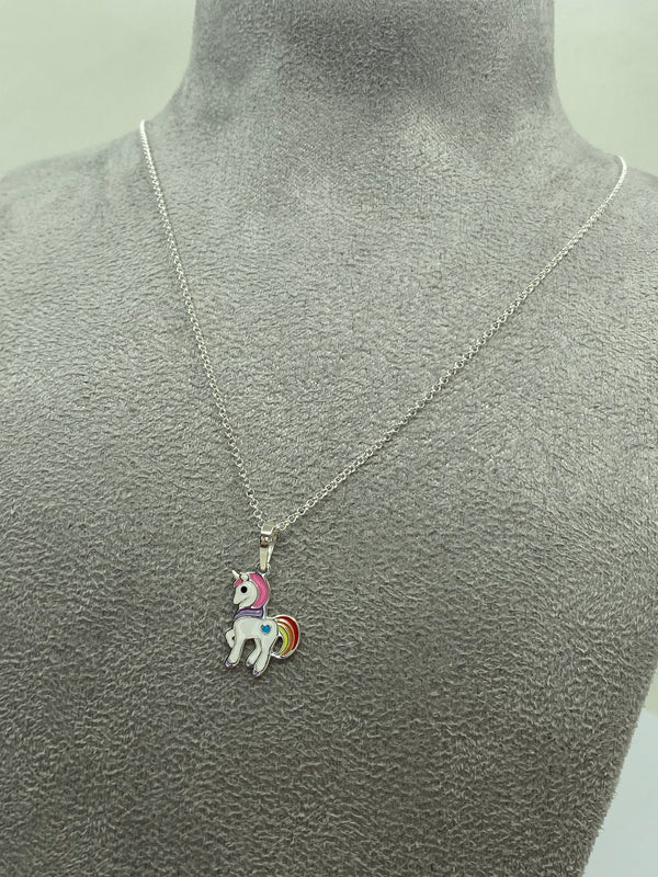 Kids Unicorn Pendant - Sterling Silver