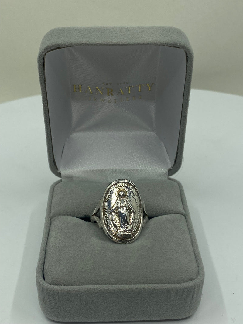 Miraculous Medal Ring - Sterling Silver