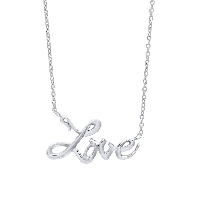 Silver 'Love' 17" Necklace