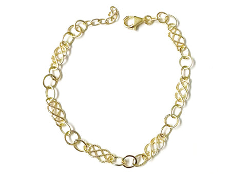 Plain Bracelet - Silver Gold Plated