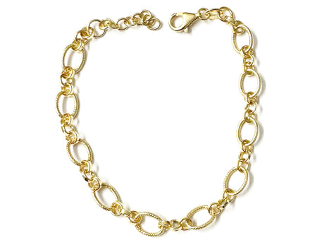 7.5" Bracelet - Silver Gold Plated