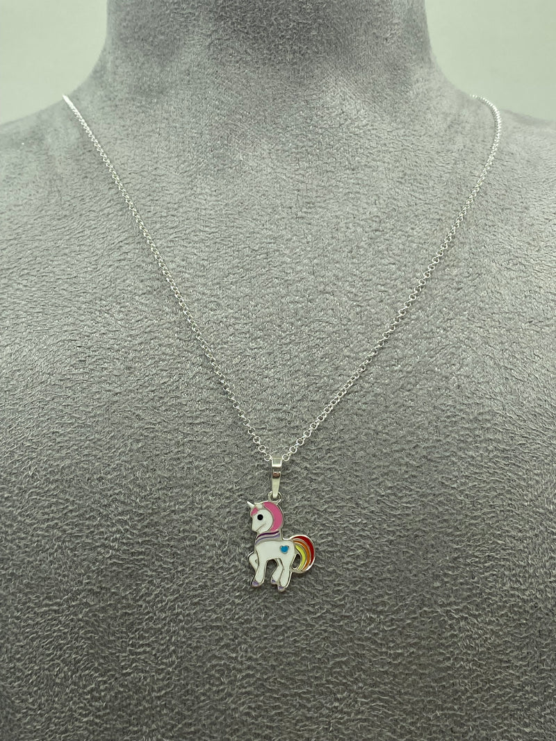 Kids Unicorn Pendant - Sterling Silver