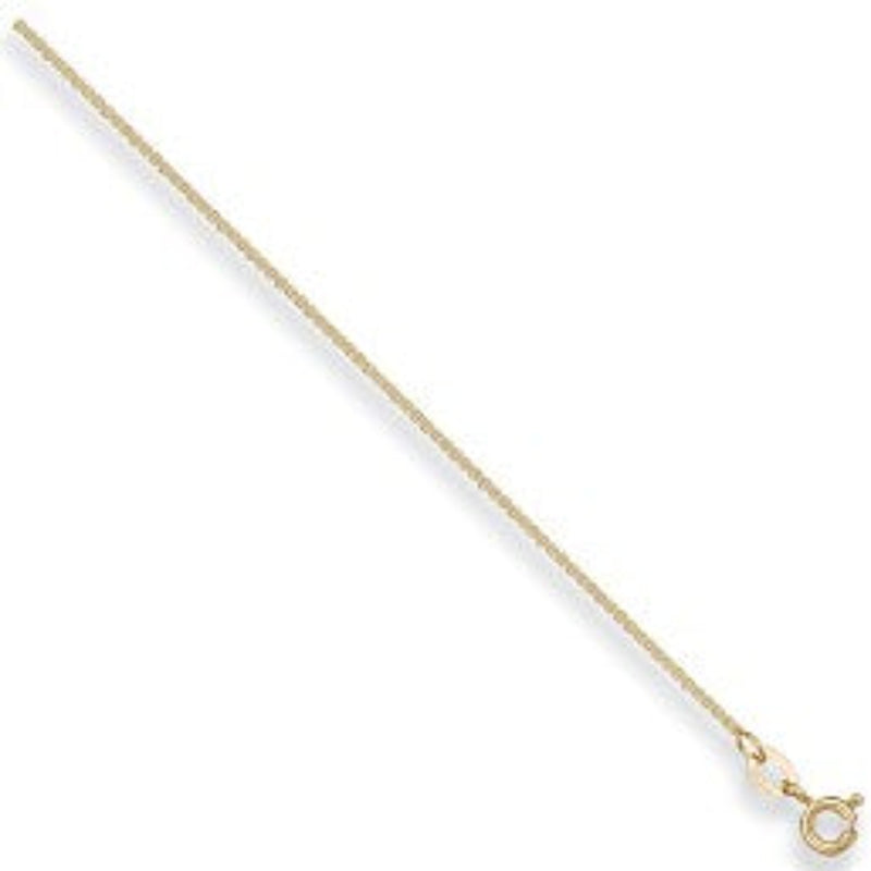 0.9mm Box Chain - 9ct Yellow Gold