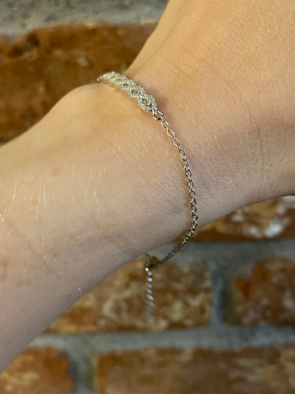 Fancy CZ Bracelet - Sterling Silver