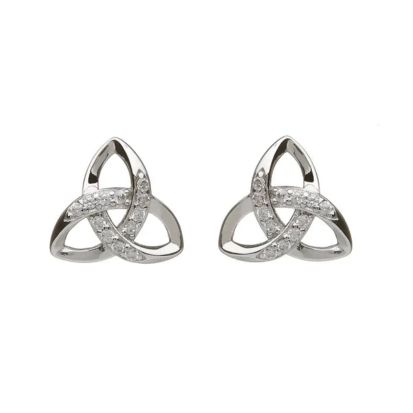 Trinity Stud Earrings - Sterling Silver IRISH GIFTS