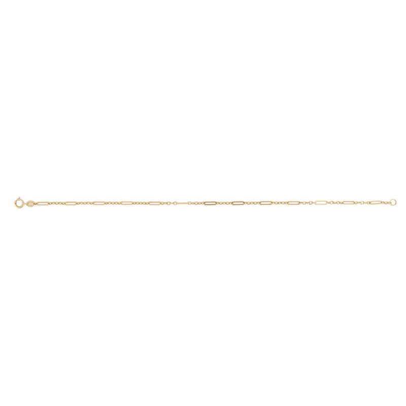 9ct Yellow Gold Mixed Length Link Bracelet