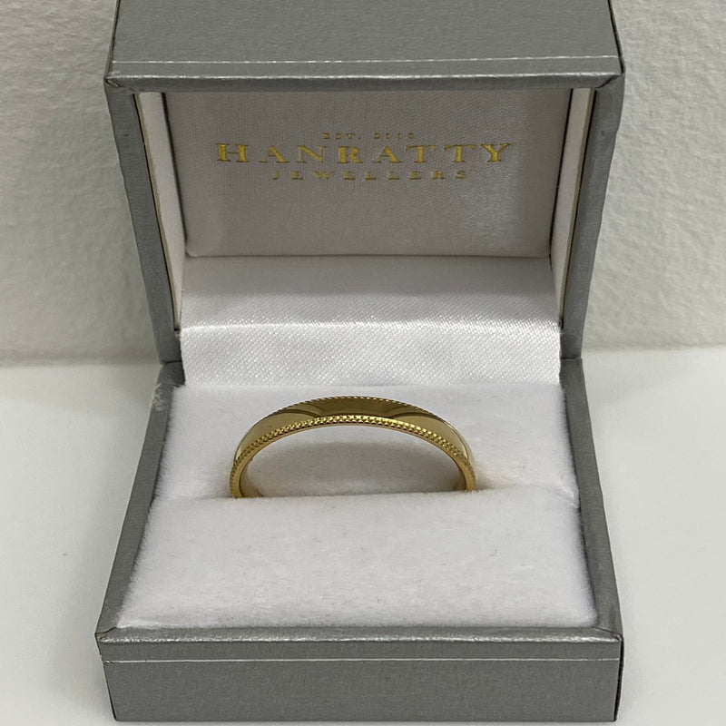 9ct Yellow Gold Court Shaped Wedding Ring