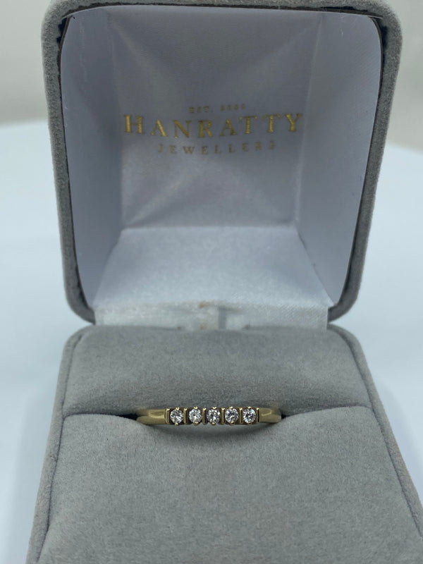 Diamond Stone Ring - 9ct Yellow Gold