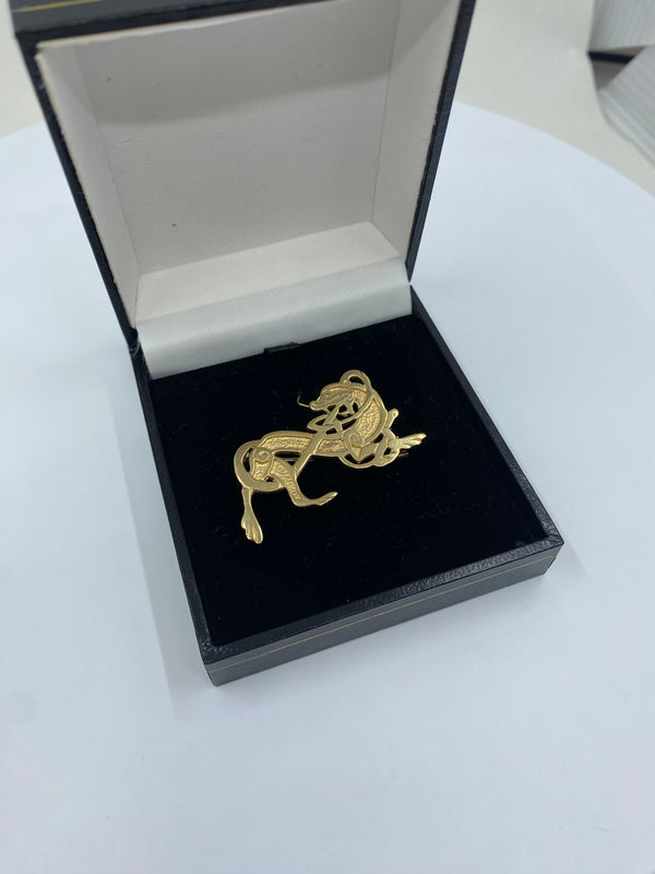 Worse Lion Viking Brooch - Gold