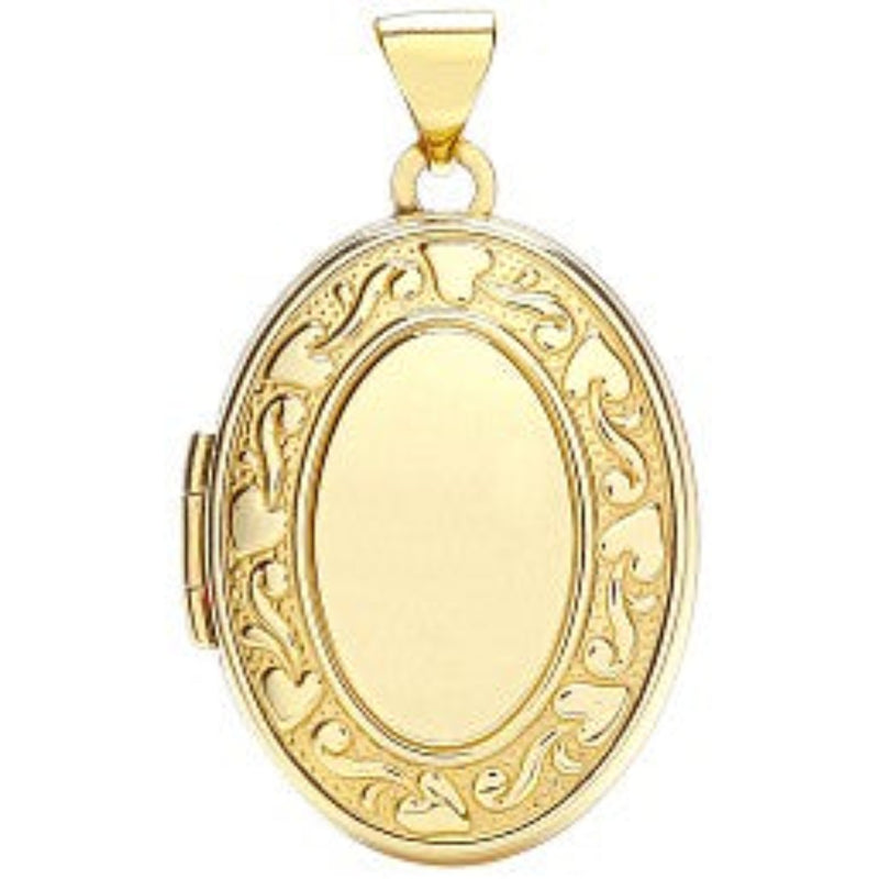 Oval Shaped Locket 9ct Yellow Gold