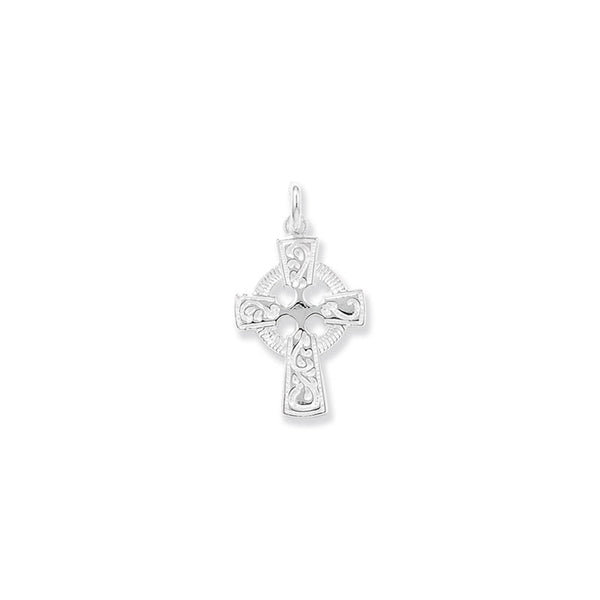 Plain Celtic Cross Pendant - Sterling Silver