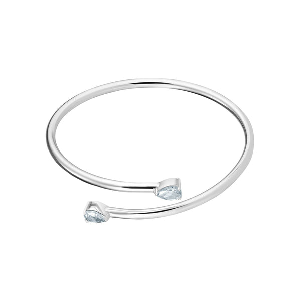 Cubic Zirconia Bangle - Sterling Silver