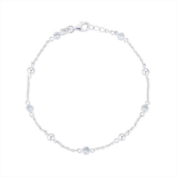 Cubic Zirconia Bracelet - Sterling Silver