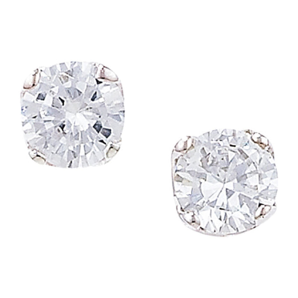 5mm CZ Stud Earrings - Sterling Silver