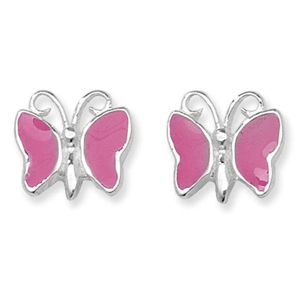 Kids Butterfly Earrings - Sterling Silver