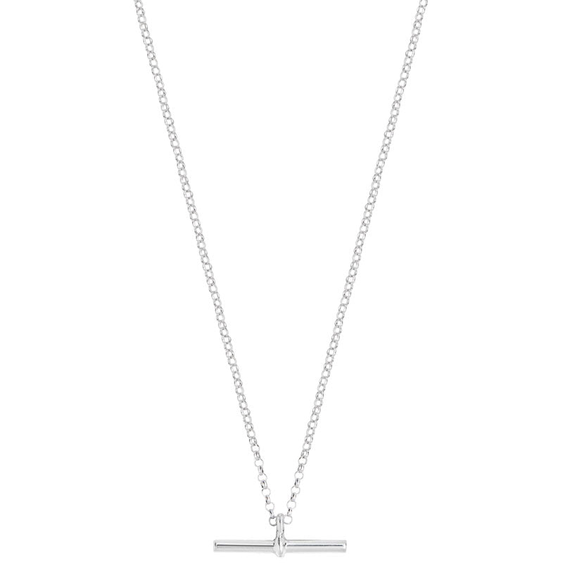 Belcher T Bar Necklace - Sterling Silver