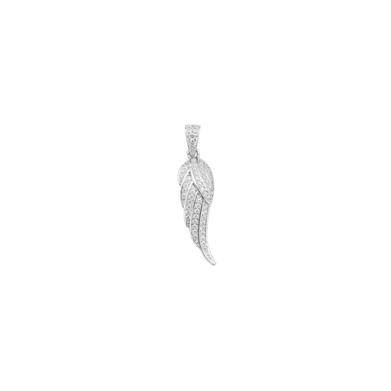 Angel Wing CZ Pendant - Sterling Silver