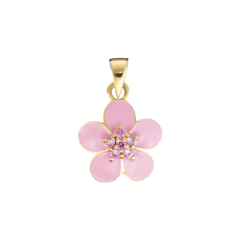 Cubic Zirconia Pastel Pendant - Silver Gold Plated