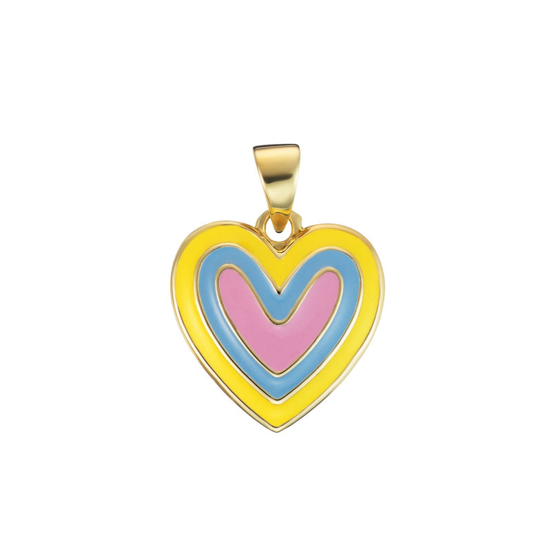 Kids Multicoloured Pendant - Silver Gold Plated