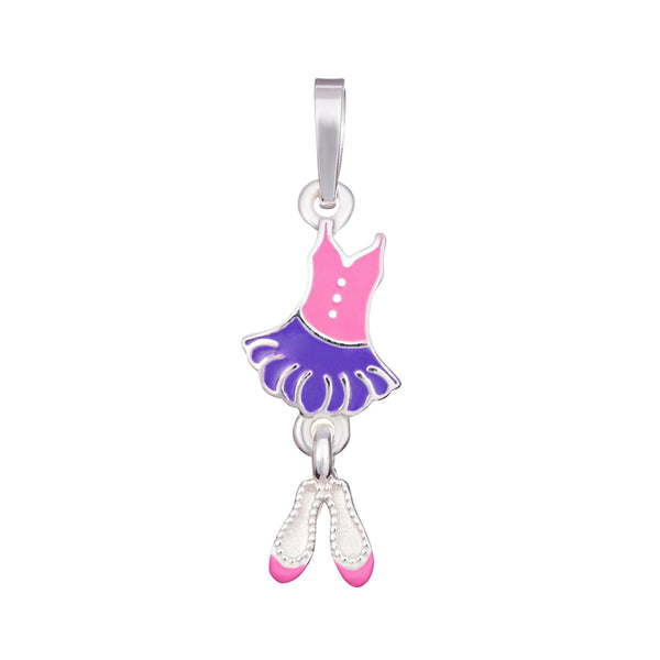 Coloured Dancing Pendant - Sterling Silver