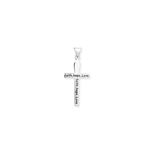 Faith Love Hope Cross - Sterling Silver