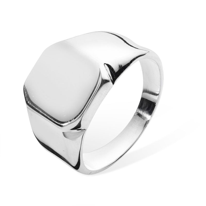 Men's Silver ID Ring - Sterling Silver