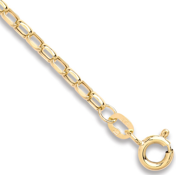 Hollow Diamond Cut Belcher Chain - 9ct Gold