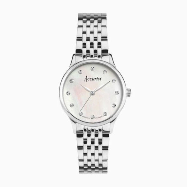 Accurist Ladies Diamond Silver Dress Watch