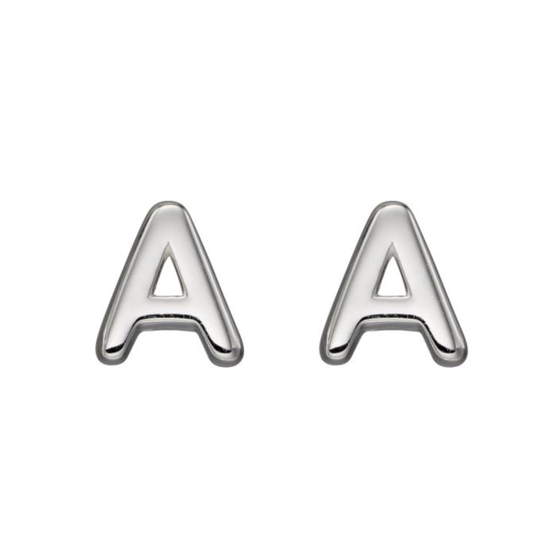 Initial Earrings - Sterling Silver