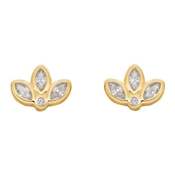 Lotus Flower Stud Earrings