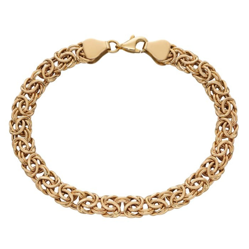 Byzantine Design Bracelet - 9ct Yellow Gold