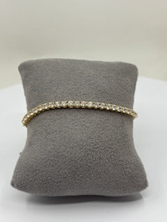 Cubic Zirconia Bracelet - Silver Gold Plated