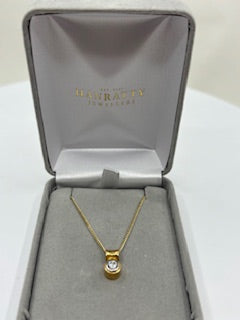 Diamond Stone Pendant - 18ct Yellow Gold