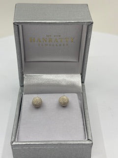 Shiny Round Stud Earrings - Sterling Silver