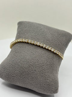 Cubic Zirconia Bracelet - Silver Gold Plated