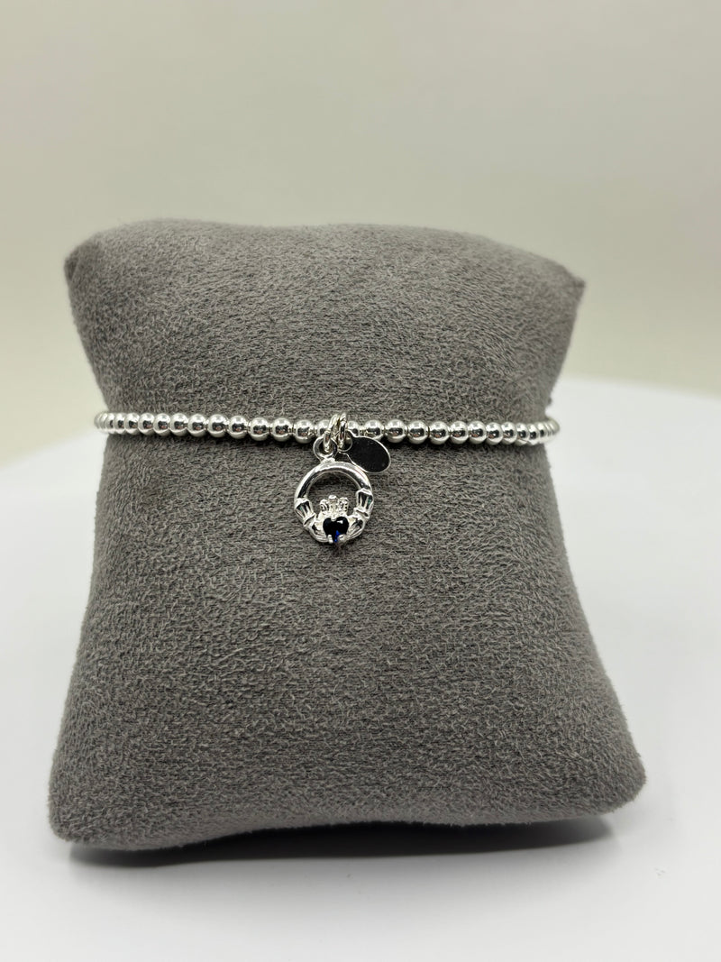 Childrens Claddagh Charm Bracelets - Sterling Silver