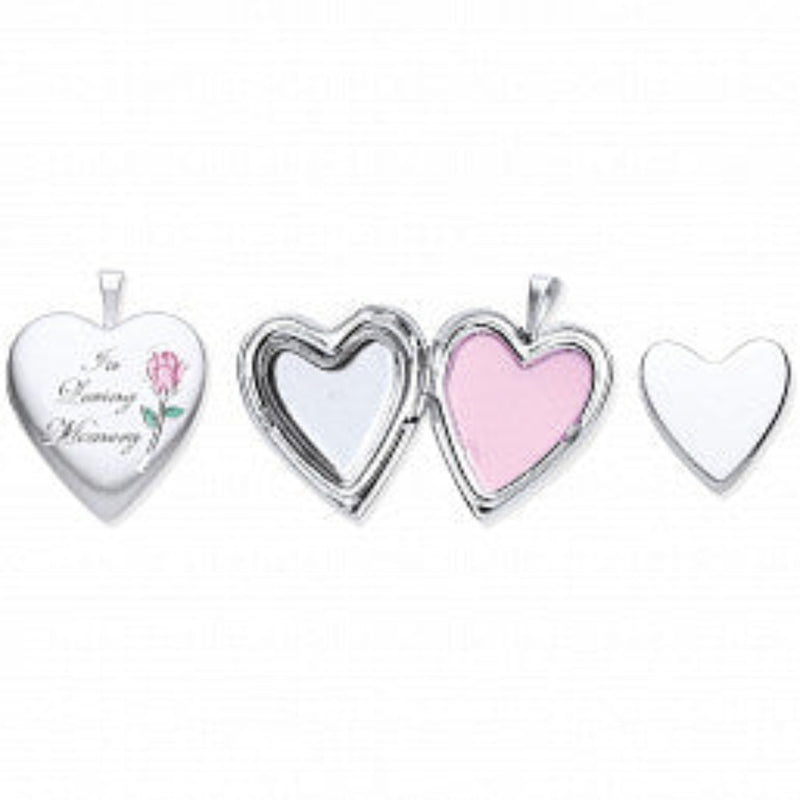 Cremation Heart Locket - Sterling Silver